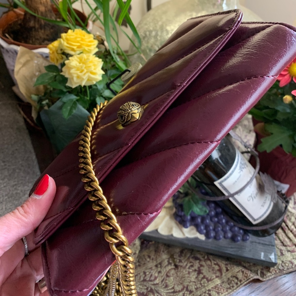 Authentic KURT GEIGER LONDON Quilted leather flap chain Crosby/Clutch - Picture 6 of 12